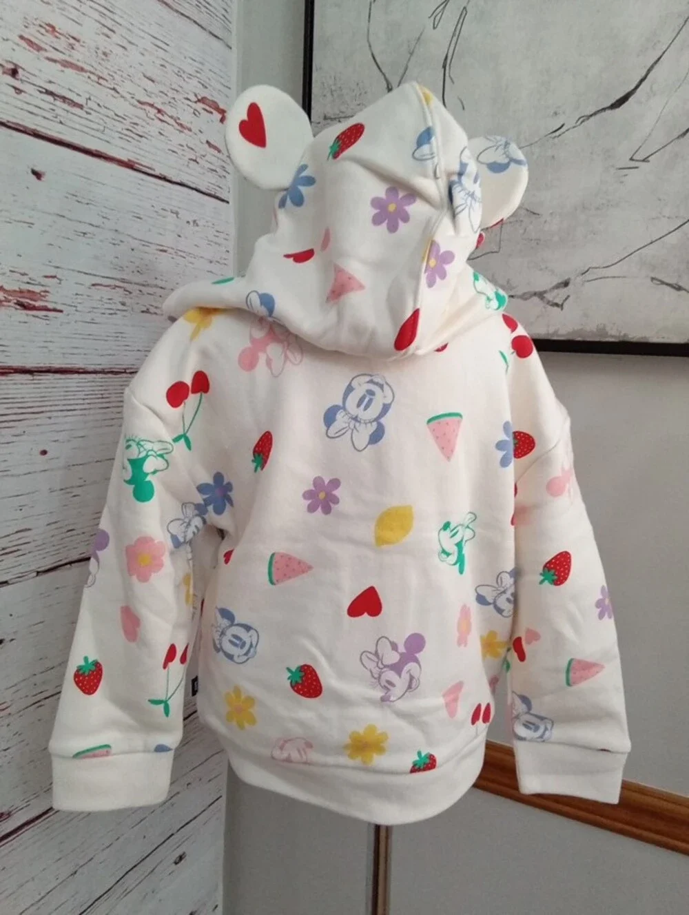 Baby Gap Disney Minnie Mouse Girls Fleece Zip Hoodie Size 4 Years NWT